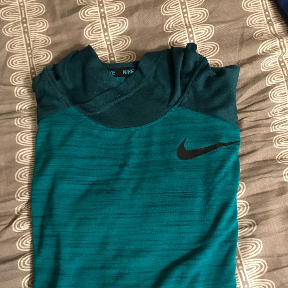 Nike  training long sleeve shirt with hoodie.
